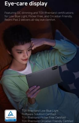 Xiaomi Redmi Pad 2, 4+256GB WIFI Global Version, 11" 90Hz 2.5K Display MediaTek Helio G100-Ultra HyperOS 2 9000mAh 18W Charging