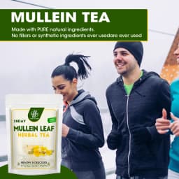100% Organic Mullein Leaf Tea Non-GMO, Chemical Free, Caffeine Free, Soothe Respiratory Discomfort, Relaxation & Restful Sleep