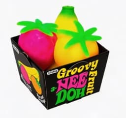 NeeDoh Groovy Fruit Squishy Toy TPR Banana Orange Strawberry Stress Relief Anxiety Relief Relaxing Accessory For Gift