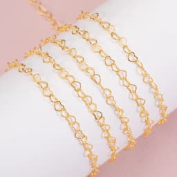 5Meters 1Meter 3mm Necklace Love Heart Chain Silver Gold Copper Link Chains Bracelet for Jewelry Making DIY Components Handmade