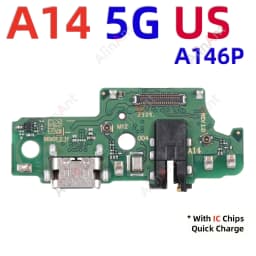 Dock USB Charger Board Port Connector Charging Flex Cable For Samsung Galaxy A14 A15 A16 A17 A145F A145P A146B US EU 4G 5G