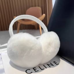 Real Rex Rabbit Fur Ear Muffs Winter Warm Ear Covers Simple Genuine Fur Ear Muffs Thickened Plush Ear Warmers Fur Accessories
