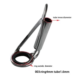 TN07 5PCS Fishing Rod Tip Guides Rod Eye Building Smooth Iron Fishing Rod Guides Ring Saltwater Repair Kit For Fishing