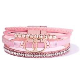 Leather Wrap Bracelet for Women, Boho Western Layered Cuff Jewelry | Stackable , Pairs with Boho Western Outfits, Gift for Women