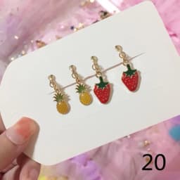 2 Pairs/Set 2 Pairs/Set New Arrivals Cute White Cats Butterfly Clip on Earrings for Kids Girls Earrings Jewelry No Pierced Child