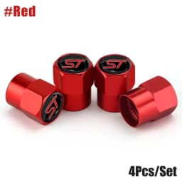 4Pcs/Set Car Wheel Tire Valve Caps Metal Stem Cover For Ford ST Line Focus X 2 3 Mondeo Fiesta Kuga MK2 MK3 MK4 Tyre Accessories
