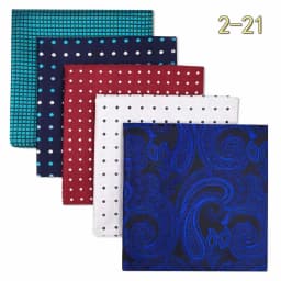 5 PCS Mens Pocket Square Set Assorted Handkerchief Multi Styles Paisley Floral Suit Large 32cm Hanky Business Accessories