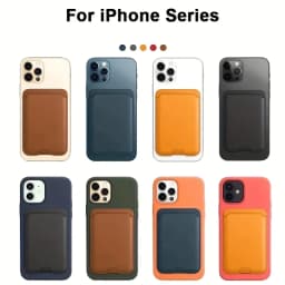 Luxury PU Magnetic Card Holder for iphone 17 16 15 14 13 12 18 Pro Max Case Magnetic Card Slot Wallet Phone Case Handy Cover