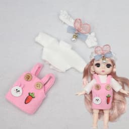New Clothes For Dolls 16 cm 15cm Bjd Clothes Hat Short Sweater Skirt For Mini Doll 1/8 1/12 6inch Hoodie Dress Up Boys and Girls