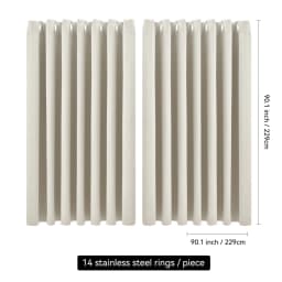 【Lifeideas】Solid Colour Grommet Top Polyester 100% Blackout Curtains Pair Home Decoration Windows Doors