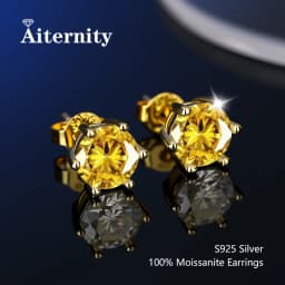 100% Real Sterling Silver S925 Moissanite Earrings Stud With 2 Certificate D VVS1 Pass Diamond Testing Pen For Women Men Jewelry