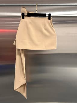 CHICEVER Solid Sexy Spliced Bowknot Mini Skirt For Women High Waist Pathwork Asymmetrical Hem Bodycon Skirts Female Clothing New