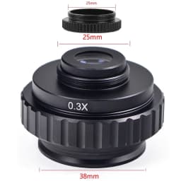 CTV 0.3X 0.35X 0.4X 0.5X 1X C-Mount Lens Adapter For Simul Focal Trinocular Stereo Microscope 38MM Interface Microscopio Camera