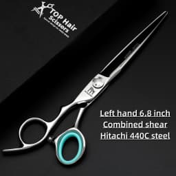 Professional Left Hand Scissors,6-6.5-6.8 inch Hair Cutting Scissors,Japanese 440C Steel,High Quality Barbershop Accessories