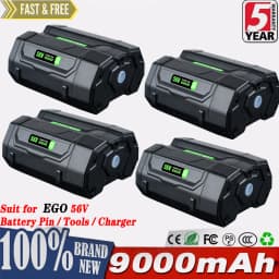1/2/4Pcs BA5600T 56V 9.0Ah Battery Replace for EGO 56V Battery Pin Compatible with Power Tools (Lawn Mower Leaf Blower Chainsaw)