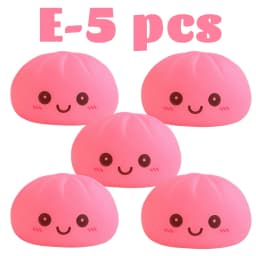 2026 New Luminous Colored Steamed Dumpling Squishy Toy, Soft Silicone Decompression LED Night Light, Glowing Squeeze Lamp for An