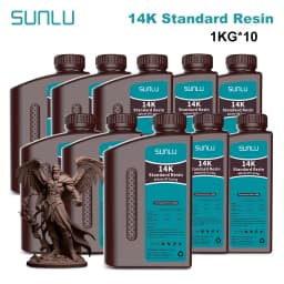 SUNLU 10KG ABS-Like/ Standard / Water-Wash/ 14K High Precision Resin 405nm Rapid UV-Curing Photopolymer Resin 1KG/Bottle