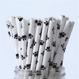 Gold Rose Gold Paper Straws Strip Dot Drinking Straw Disposable Tableware Party Supplies Wedding Birthday Party Decoration Kids