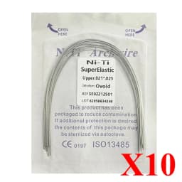 10pack AG Dental Arch Wires Orthodontic Super Elastic NITI Round Rectangle Archwire Lower/Upper 012/014/016/018/020/16x16/16x22