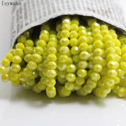 Isywaka Solid Army Green Colors 4*6mm 50pcs Rondelle Austria Faceted Crystal Glass Beads Loose Spacer Round Beads Jewelry Making