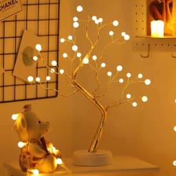 36 LED Pearl Tree Lamp for Tabletop Home and Bedroom Decoration Battery USB Operated Night Light with Soothing Ambient Light