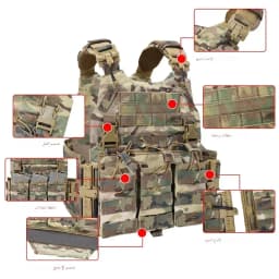 SINAIRSOFT Tactical Nylon Vest With Quick Release Security Molle Multi-camo Plate Carrier Chaleco Hunting Vests