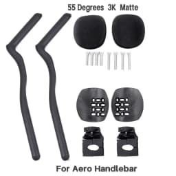 Carbon Road Handlebars Bicycle Rest Bar TT Handlebar Clip On Aero bar Bike Racing Carbon Handle Bar 30°/45° Triathlon Handles