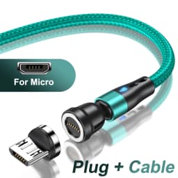 AUFU 5A Magnetic Fast Charging Cable 540 Rotate Magnetic Micro USB Type C Cable For iPhone 14 Samsung Xiaomi Mobile Phone Cable