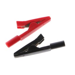 2Pcs Insulated Alligator Clip 2mm Battery Test Clip Banana Female Adapter Meter Test Multimeter Pen Cable Probes Crocodile Clip