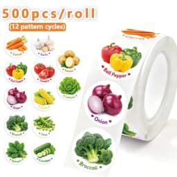 500PCS Creative Fruit Stickers for Decorating Phone Cases, Laptops, Suitcases, DIY Waterproof Stickers,1 Inch/25mm