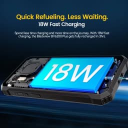 BLACKVIEW BV6200 Plus  [No EU Charger] Rugged Smartphone 32GB(8+24) + 128GB 11000mAh Android 15 Mobile Phone 6.56''90Hz NFC