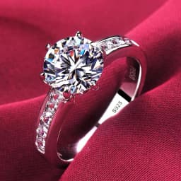 With Certificate Luxury 18K White Gold Rings,100% Solid Silver 925 Ring, High Quality Zirconia Diamond Wedding Band for Women