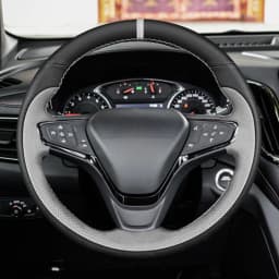 Car Steering Wheel Cover Hand-Stitched Anti-slip Black Genuine Leather For Chevrolet MALIBU XL Equinox Monza Trax Cavalier