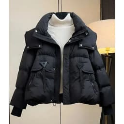 New 2025 Loose Comfortable Be All-match Ladies Cotton Padded Outerwear Elegant Hooded Thicken Women's Down Cotton Jacket