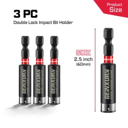 Geinxurn Impact Magnetic Screwdriver Bit , Extension Socket Drill Bit Holder S2 Steel Hex Shank Quick-Change Drill Bit Guide
