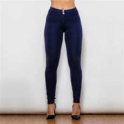 Shascullfites Melody Women's Skinny Pants Solid Color Stretch Slim Pencil Trousers Push Up Pants Sculpture Pants