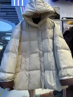 Winter Puff Hooded Patchwork Mid Length Down Jacket Women White Duck Down Fluffy Down Jackets Female Zipper Warm Parker Outwears