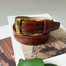 Vintage Stone Pattern Cow Leather Waist Belt for Women Brown Black Cowskin Jeans Strap Waistband 2022 Designer Female CInture