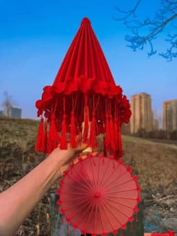 82cm Red Flower Ancient Oil Paper Umbrella Rainproof Chinese Wedding Cheongsam Paraguas Guarda Chuva Şemsiye Japan Sombrilla