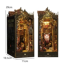 DIY Book Nook Kit Wooden Mini Dollhouse 3D Puzzl Model Building Handmade Bookshelf Insert Home Decor For Xmas Birthday Gifts