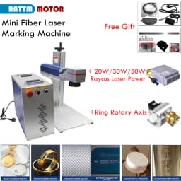 【EU Stock】Raycus 30W 50W Jewelry Laser Engraving Machine Fiber Laser Source For Marking Gold Silver Aluminum Copper Metal Ring