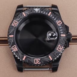 PVD Black NH35 40mm Men's Watch Case Sapphire For SUB Seiko NH35 NH36 NH38 NH34 Miyota 8215 ETA 2824 Movement Yacht-Master 20ATM