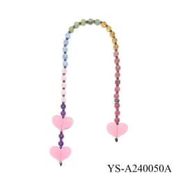 Red Love Y2k Keychain Beads Keychain Korean Bag Charms For Handbags Bag Pendant Handmade Beaded Keyring Vintage Bag Jewelry 2025