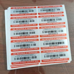 100pcs 50x20mm NO RETURNS IF REMOVED Tamper Evident Security Seal VOID Left Vinyl Package Protection Label Sticker Waterproof