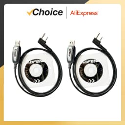 Baofeng USB Programming Cable BF-5RH 13Plus 17Plus V2 Quansheng UVK5 UVK6 5RPlus Programming Cable CD Software Radio Accessories