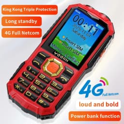 YEEMI Q5 LTE 4G Mobile Phone 2.4'' Screen 3000mAh Dual SIM HD Call Camera FM Double LED Flashlight Type-C Outdoor Button Phone