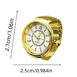 Creative Alloy Shell New Hot Selling Finger Circular Arabic Numeral Scale Dial Couple Men's And Women's Ring Watch