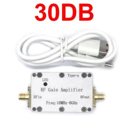 TYPE-C USB POWER 10Mhz-6GHz Ultra Low-Noise Amplifier High Linearity LNA 10DB 20DB 30DB 40DB 50DB GaIN W LED RF Receiver System