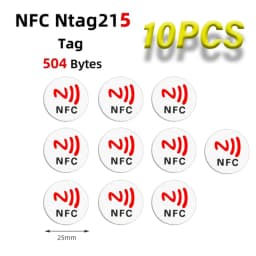 10Pcs Coloful Fast Reading Tag NFC Sticker 13.56 MHZ 540Bytes RFID NFC Tag Stickers Adhesive Labels for NFC Phones Self-adhesive