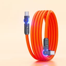60W PD Super Fast Charge USB C to Type C Cable 180 Degree Elbow Rotation for Data Sync Compatible with Samsung Huawei Laptops